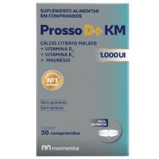 Prosso D+ KM Momenta 1.000UI, caixa com 30 comprimidos